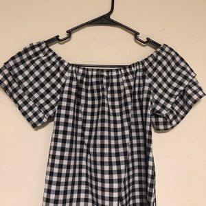 Black and white squares dress